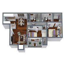 2 Bedroom, 2 Bathroom 883 SQFT 2014 floor plan